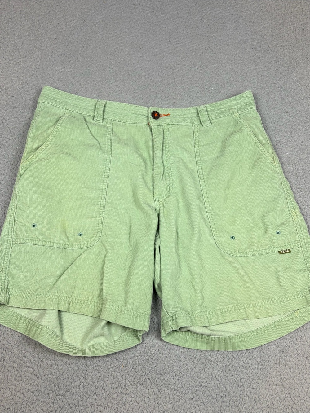 Howler Brothers Corduroy Cargo Shorts Men’s 38 Mint Green Pockets Casual